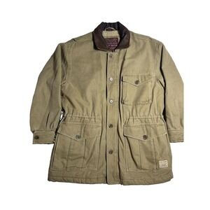 Abercrombie & Fitch VTG Mens M Sherpa Lined Heavy Green Military Barn Chore Coat